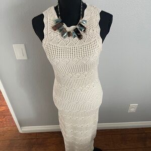 Olive & Oak Cream Knit Maxi Dress